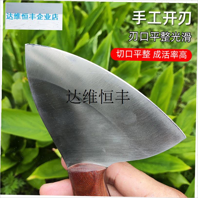 ,大树桩铲刀进f口D2模具钢红檀手工嫁接刀硬度63园林嫁接工具