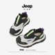男童女童防滑跑步鞋 JEEP儿童运动鞋 网面秋冬一脚蹬轻便软底休闲鞋