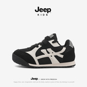 JEEP儿童运动鞋 男孩防滑休闲跑步鞋 男童女童秋冬网面软底鞋 子新款