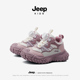 轻便软底跑步鞋 2025秋冬季 新款 JEEP女童运动鞋 儿童防滑登山鞋 男童