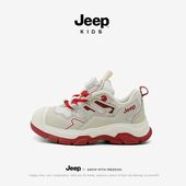 男童女童网面软底男孩防滑休闲跑步鞋 JEEP儿童运动鞋 特价 清仓