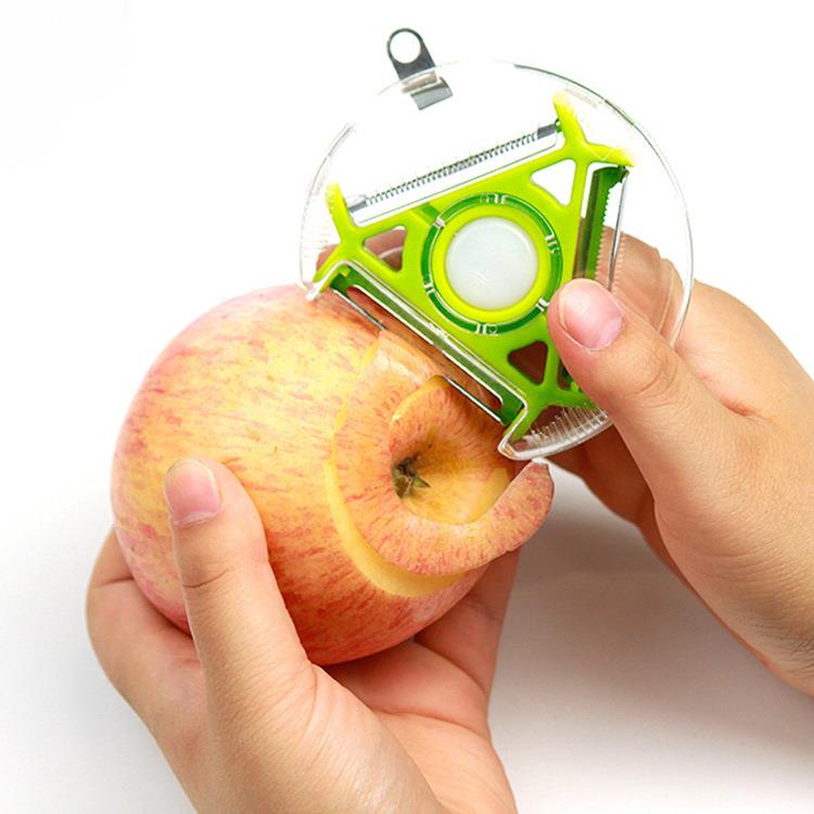 喜佳嘉果蔬削皮器多功能旋转削皮器三合一圆形去皮刀削皮刀opp装