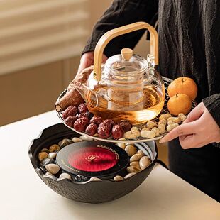 玻璃茶 围炉煮茶家用室内电陶炉煮茶w器具全套烤火炉煮茶茶具套装