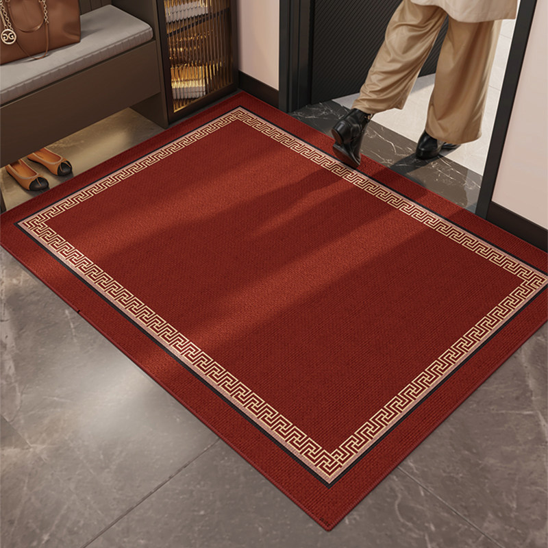 新中式入户门地垫2025新款防滑耐脏进门口地毯可裁剪红色蹭脚垫子,居家布艺,入户地垫,淘宝优惠券,粉丝福利购,淘宝优惠卷