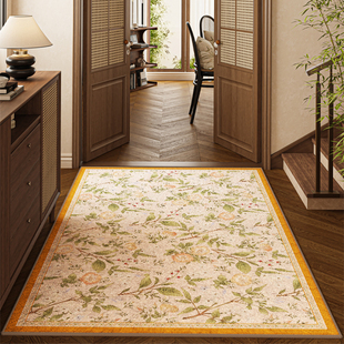 新中式入户门地垫进门口防滑垫脚2025新款门垫可裁剪玄关客厅地毯