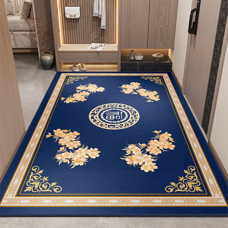 新中式入户门地垫防滑耐脏家用地毯可裁剪进门口脚垫2025新款门垫