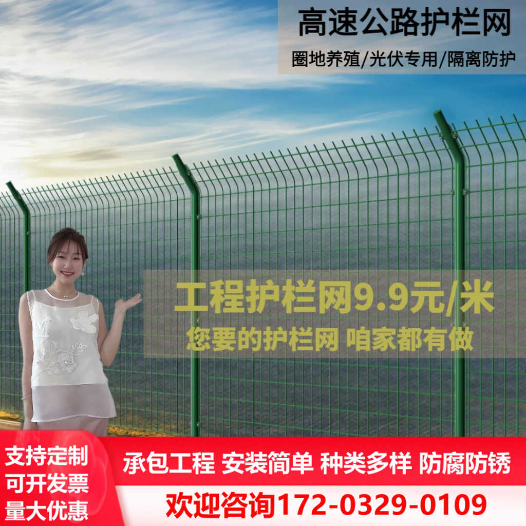 高速公路双边铁丝网防护围栏网