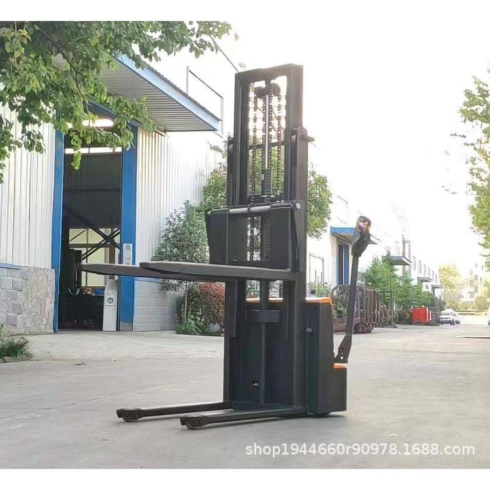 步行式电动堆高车载重1.5吨升高1.6-.5材料厚实载货轻便