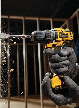 得伟无刷手电钻DCD800/805冲击钻锂电充电式螺丝起子DCD805D2T-A9