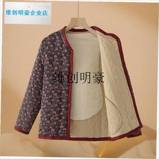 l中老年妈妈装棉衣内外穿s棉袄女装后背奶奶棉服后背加绒轻便小棉