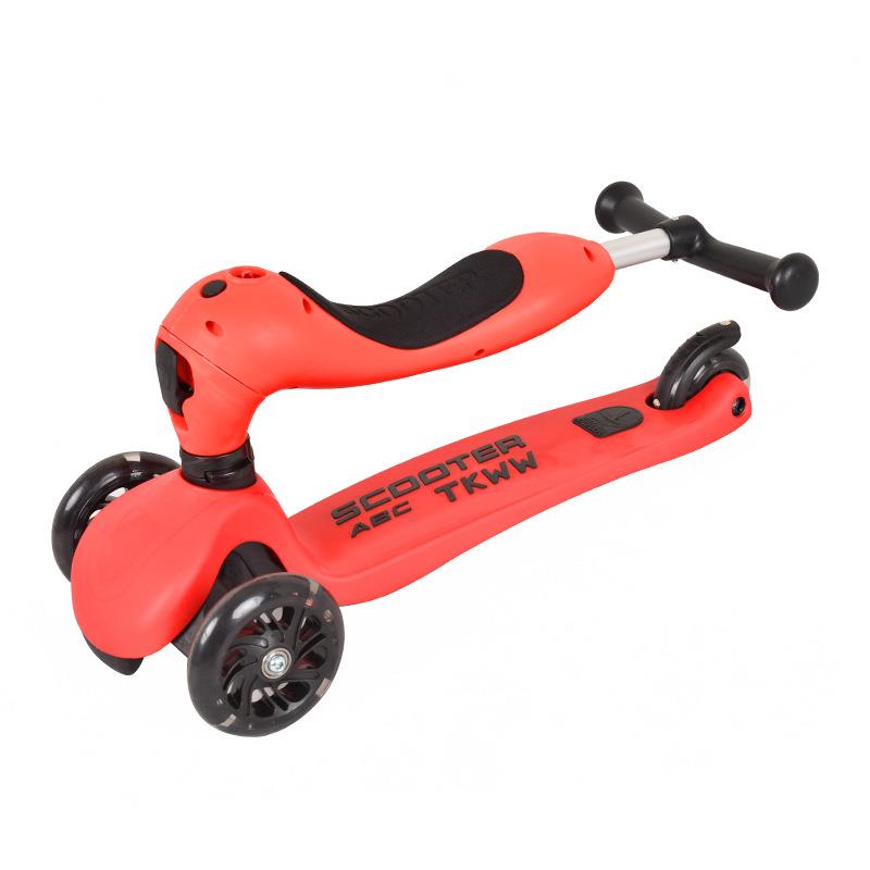 工厂热销儿童二合一滑板车男童女童溜娃神器可拆卸可升降滑板车