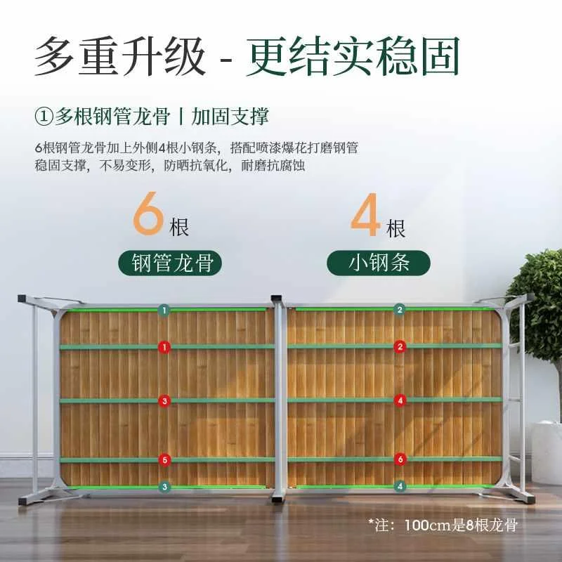 瑞仕达竹床折叠床单人简易午床休家用实午睡木凉床租房硬板新品