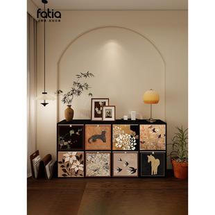 卡莱克格子柜钢制书架杂物柜落地一体置物架书柜储物收纳架斗柜