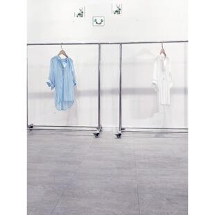 不锈钢落地式高度长度可调节服装店商场特卖衣架龙门架衣服展示架