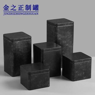 茶叶罐铁罐 厂家直供复古散茶铁盒方形细砂金属马口铁盒 现货