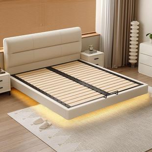 100%纯实木超薄床头床小户型静音钢木排骨架床可定制尺寸床架