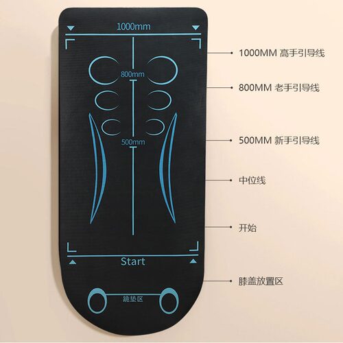 新款健腹轮家用防滑垫减震静音加厚加大加宽平衡垫健腹轮瑜伽垫