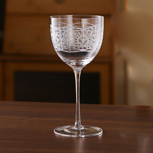 轻奢手工刻花水晶玻璃尼克诺拉杯