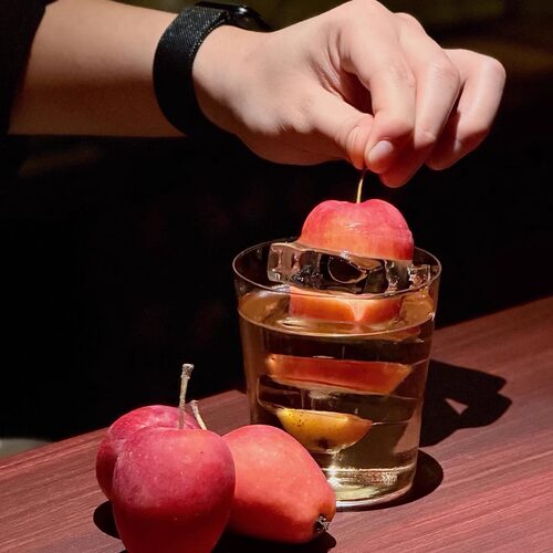解构苹果马天尼鸡尾酒超薄酒杯