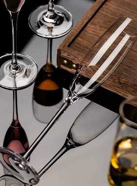 酒吧商店水晶香槟杯起泡酒高脚杯家用创意高颜值香槟杯鸡尾酒杯子