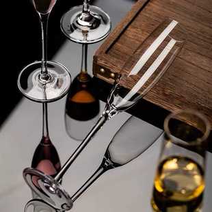 酒吧商店水晶香槟杯起泡酒高脚杯家用创意高颜值香槟杯鸡尾酒杯子