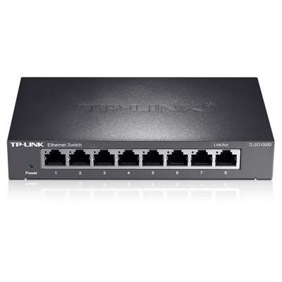 TP-LINK TL-SG1008D 8口千兆铁壳 千兆钢壳1000M网络监控交换机