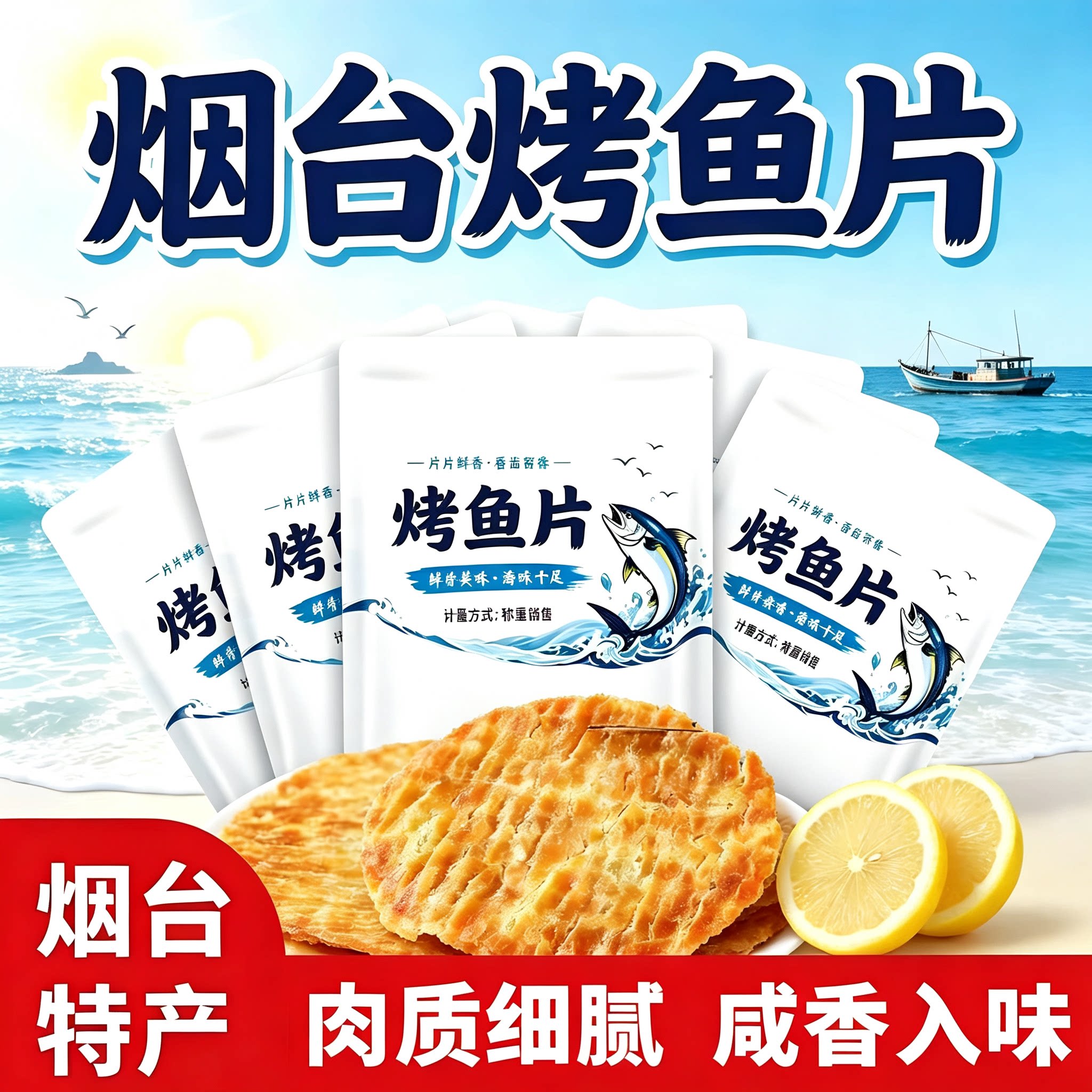 无刺炭烤鳕鱼片即食手撕零食