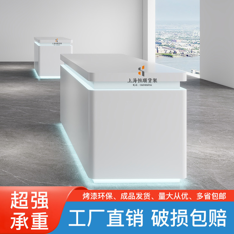 公司展厅展示台沙盘门窗样角中岛柜台体验桌发光长方形展示柜烤漆