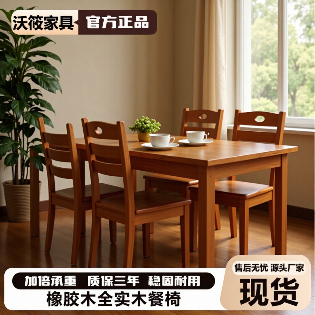实木椅子靠背桌椅餐椅家用餐桌椅饭桌餐椅现代简约饭店餐厅用椅