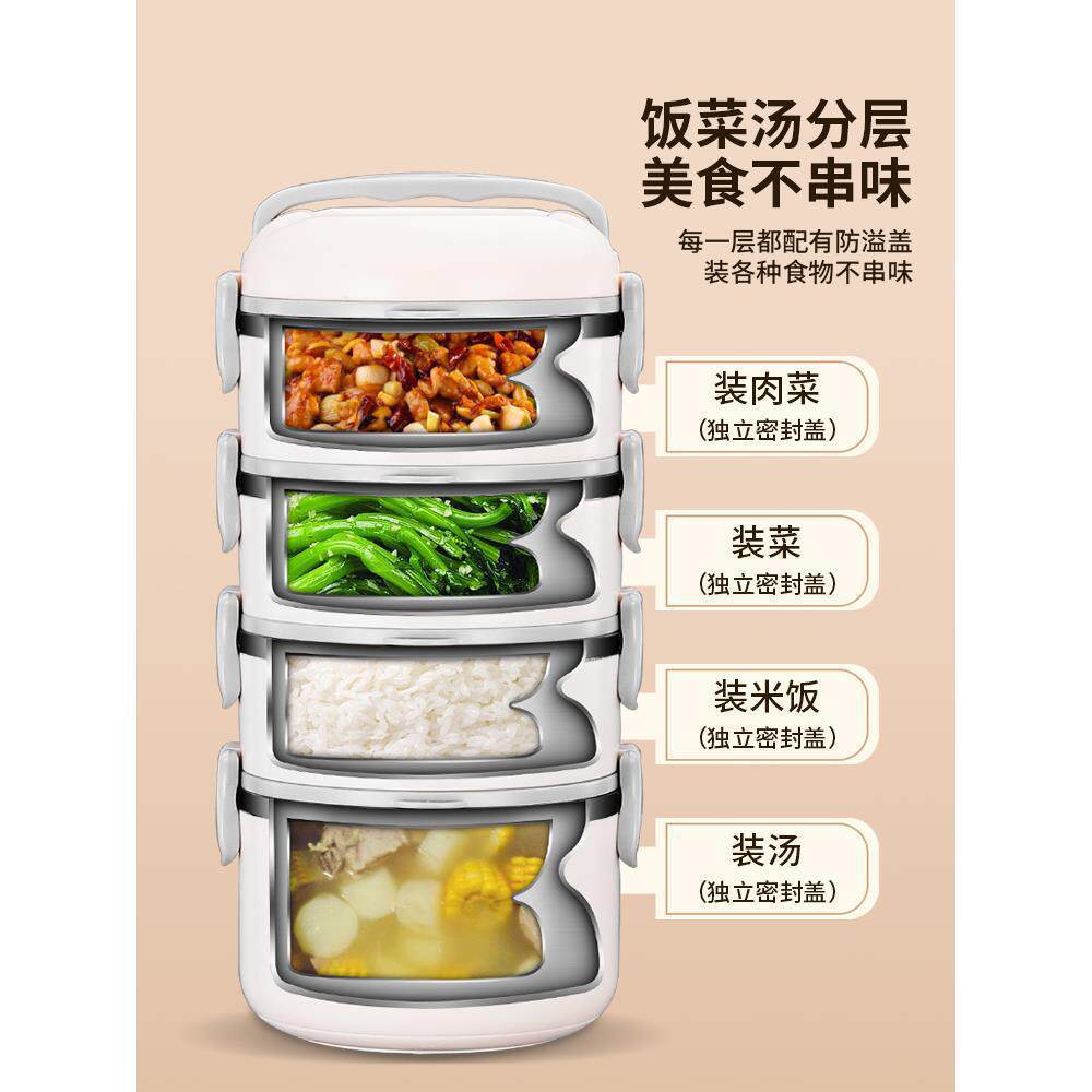 Lunch Box Microwave Multiple Grids Food Storage Leakproof01