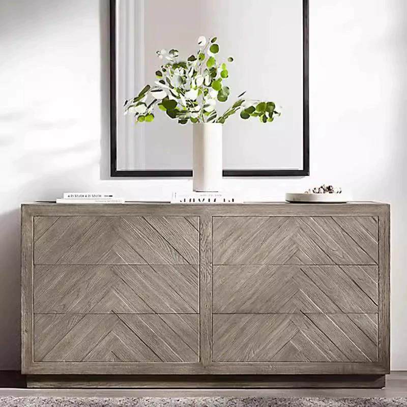 美式斗柜实木收纳柜杂物柜客厅玄关储物柜卧室灰色五七九抽屉斗橱,电子元器件市场,其它元器件,淘宝优惠券,粉丝福利购,淘宝优惠卷