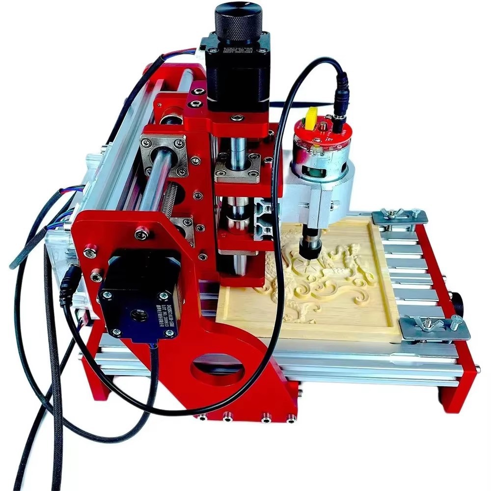 220V 9000R CNC1419 24V木工标准全金属小型台式数控雕刻机