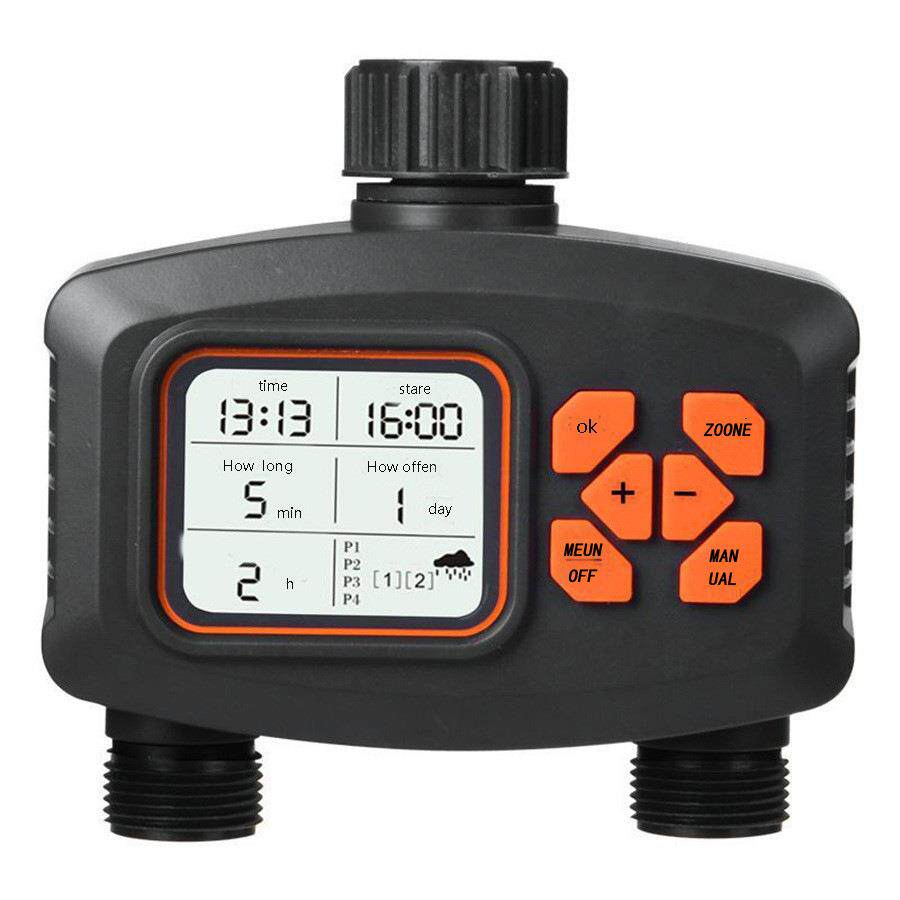 2024英文版新款双路浇花器浇水器自动浇水浇花器园艺灌溉工具