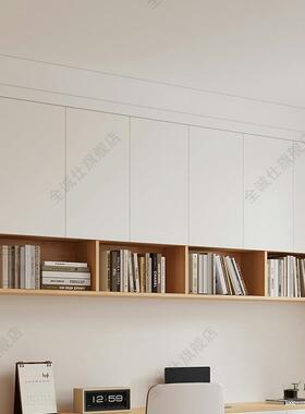 实木吊柜书架收纳柜挂墙式阳台置物顶柜卧室餐厅壁橱储物上墙壁柜