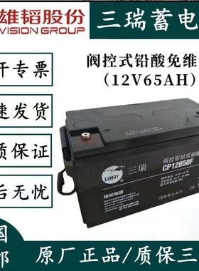 三瑞蓄电池CP12650F 12V65AH直流屏专用机房UPS电源 应急照明系统