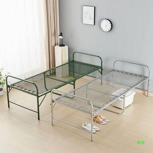 钢丝床午休床折叠单人床陪护床简易床弹簧床两折床钢丝床木条床