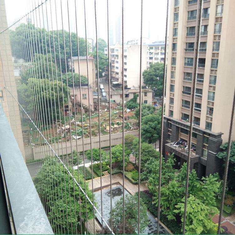 长沙隐形防护网防盗网不锈钢丝连廊阳台窗户儿童防坠防猫高层