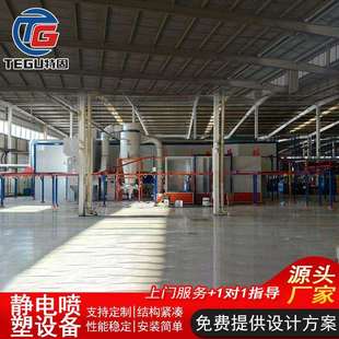 供应静电喷漆涂装设备高温固化房桥架电缆全自动静电喷塑设备