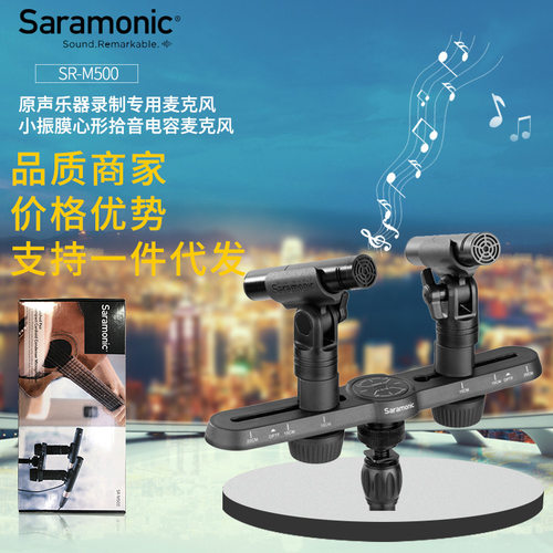 枫笛SR-M500原声乐器录制专用麦克风 小振膜心形拾音电容麦克风