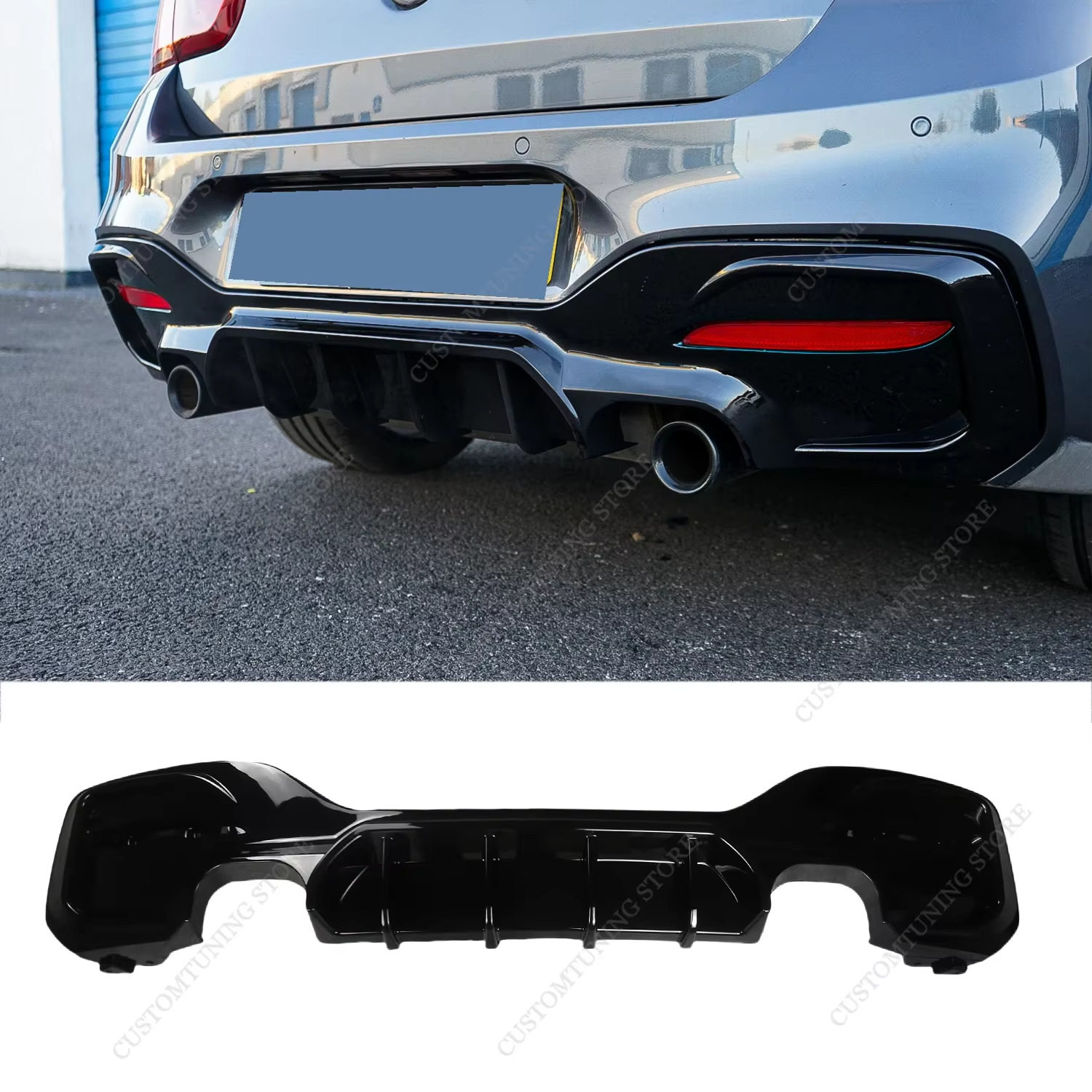 适用15-19款宝马1系F20后唇MP款 M135i120i140改装碳纤后唇