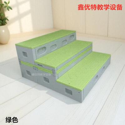 合唱台可移动折叠多动能展示台PE硬塑塑料台阶三层演讲台舞台地台