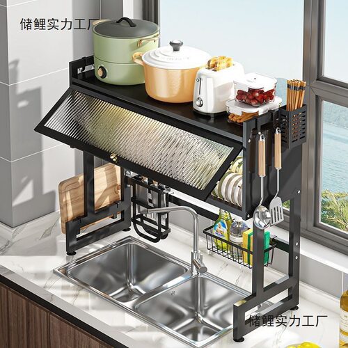 厨房水槽置物架台面碗碟水池碗柜多功能洗碗槽水池防尘碗柜沥水架