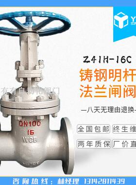 Z41H-16C 铸钢高温法兰闸阀 DN15 32 40 50 65 80 100 150 200