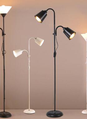 落地灯北欧客厅卧室简约网红LED现代装饰书房多功能子母立式台灯