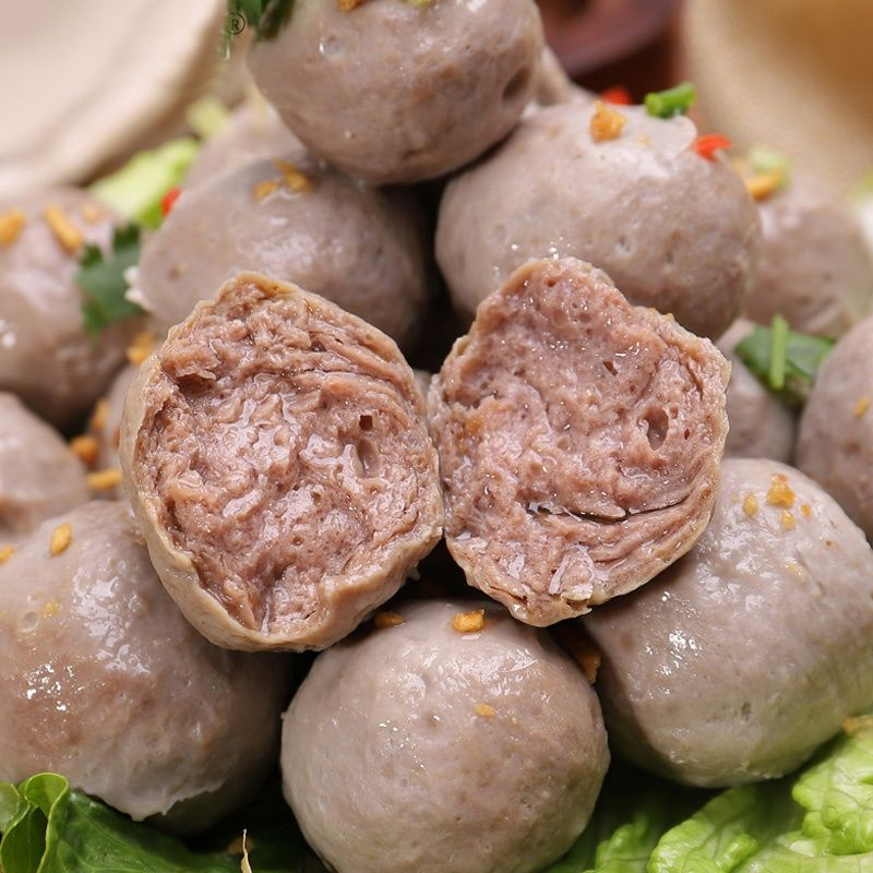 潮汕牛肉丸手工传统工艺营养健康真材实料梅州客家猪肉丸手工丸