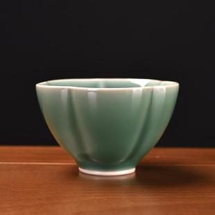 龙泉青瓷主人杯创意茶盏普洱个人杯品茗杯办公家用茶杯压手杯单杯