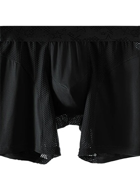 Extra Long Sports Underwear Men's Boxer Briefs Anti-Wear Le