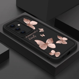 Gold Butterfly Soft TPU Case For Samsung Galaxy A55 A17 A54