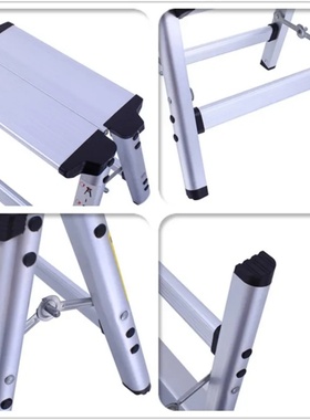 1 Step Stool Folding Ladder Aluminum Alloy Herringbone Ladd