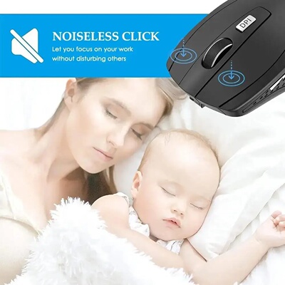 Wireless Mouse Silent Mouse 2.4G Portable Mobile Optical Of